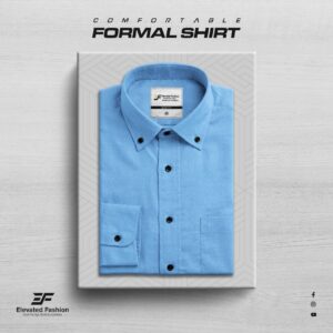 Premium Full Sleeve Formal Shirt - (Sky Blue) - FSF-08