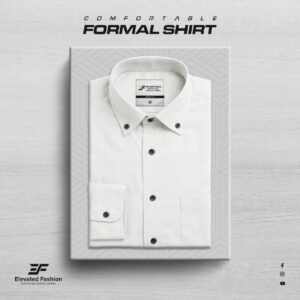 Premium Full Sleeve Formal Shirt - (White) - FSF-07