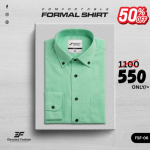 Premium Full Sleeve Formal Shirt - (Paste) - FSF-06