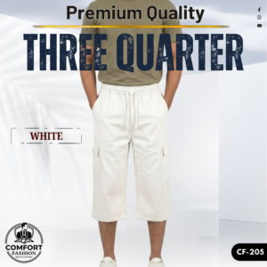 Premium Three Quarter Pant  -  (White)  -  CF-205