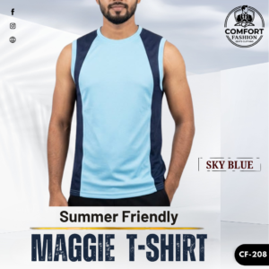 Premium Maggie T-shirt  -  (Sky Blue)  -  CF-208