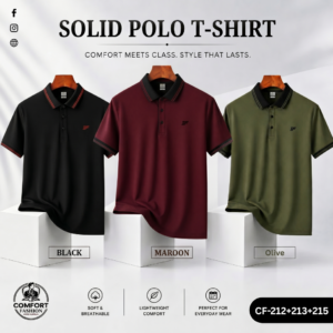 Premium Double PK Polo T-shirt - Combo of 2 - (Black & Chocolate) - CF-212/213/215