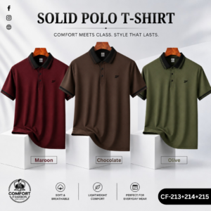 Premium Double PK Polo T-shirt - Combo of 2 - (Black & Chocolate) - CF-213/214/215
