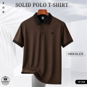Premium Double PK Polo T-shirt - (Chocolate) - CF-214