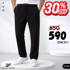 Premium Cotton Trouser- (Black) - EF-162