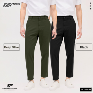 Premium Gabardine Pant- Combo of 2 - (Deep Olive & Black) - EF-124/144