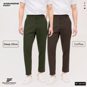 Premium Gabardine Pant- Combo of 2 - (Deep Olive & Coffee) - EF-124/147