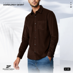 Premium Cord Shirt - (Dark Chocolate) - EF185